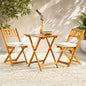 Rocking Chairs Design Heavy Duty 400lbs Capacity Wood Patio Bistro Set 3 Piece Outdoor