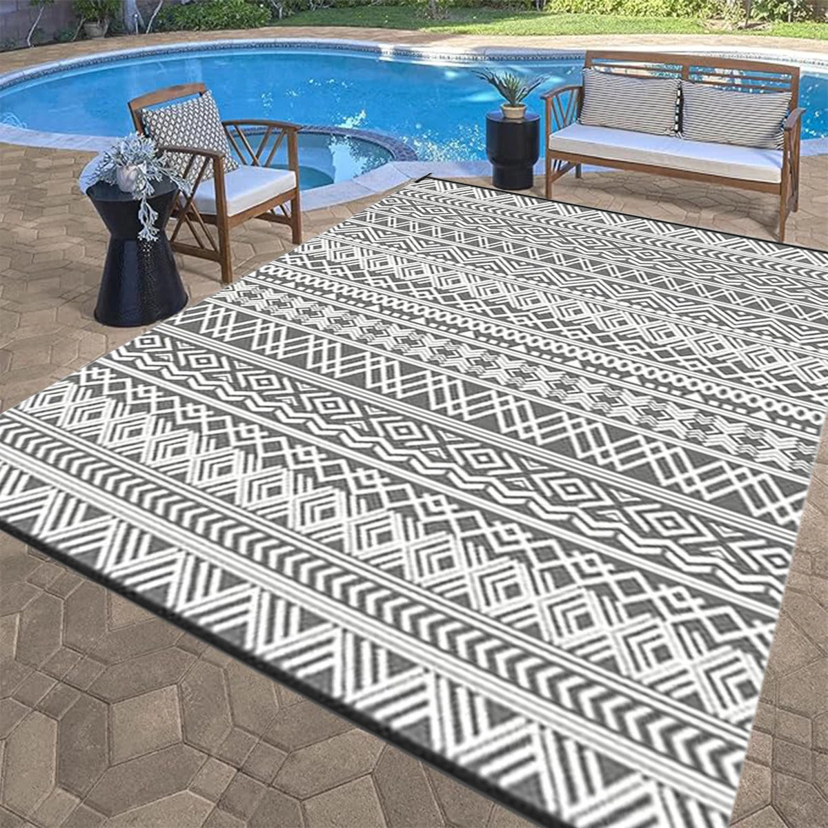 New Reversible Rugs For Outdoor Non-slip Waterproof