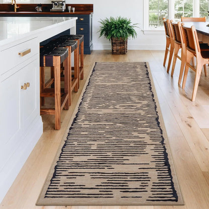 Rugs for Living Room Washable Modern Stripe Carpet Non Slip Soft Rug, Low Pile Area Rug