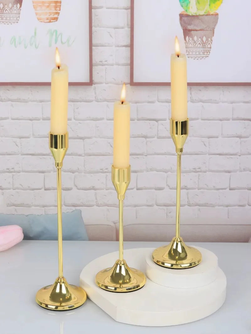 3Pcs/Set Metal Candle Holders