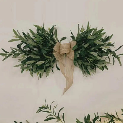 Artificial Olive Wreaths Garlands for Front Door with Olive Leaves All Season Greenery