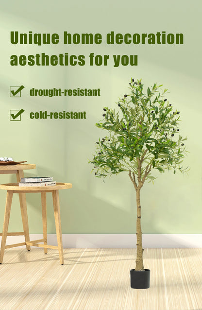 Artificial Olive Tree 120/150/180cm, Artificial Decorative Plants With Fruit For Home Garden Decor