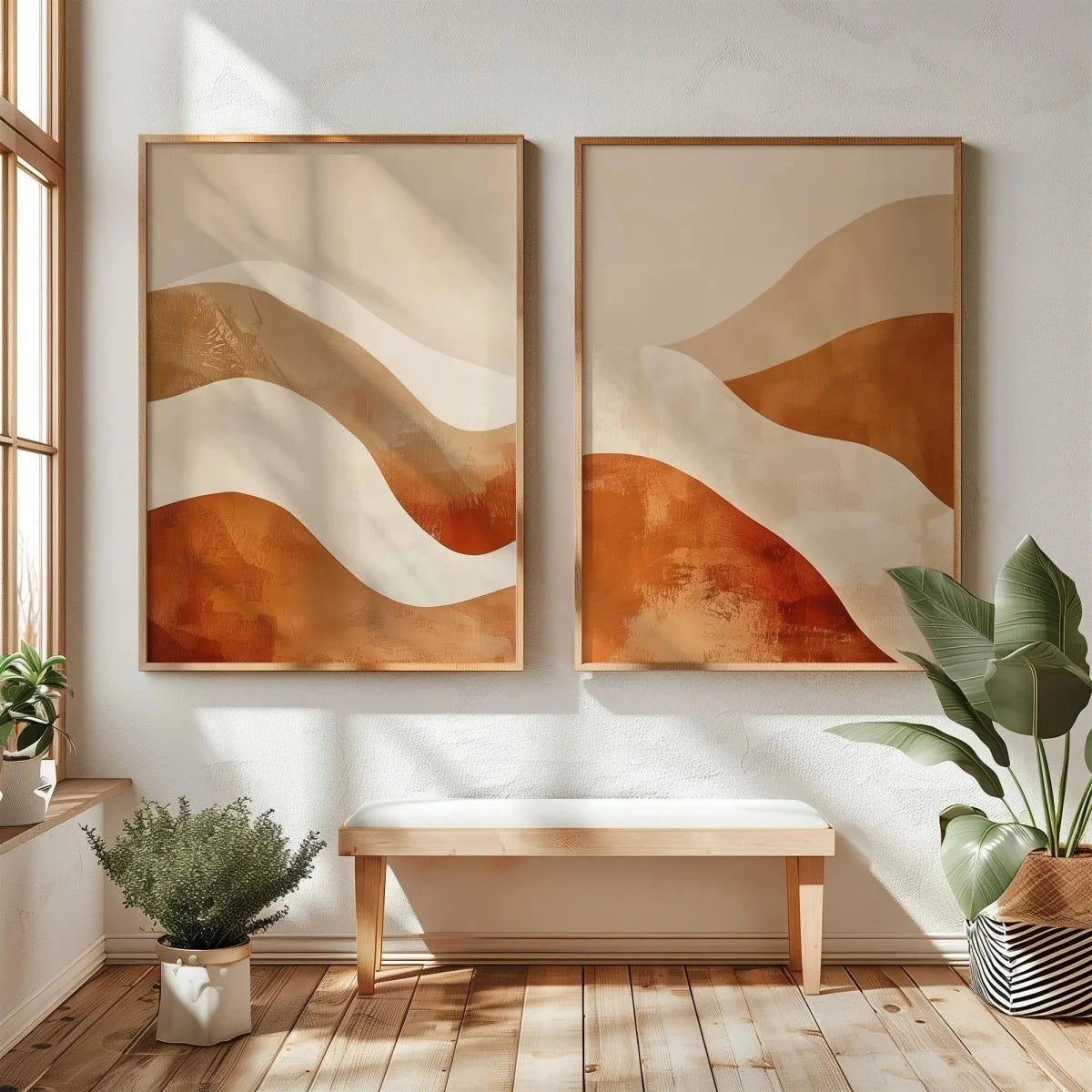2pcs/set Wabi Sabi Mountains Abstract Canvas Print Modern Minimalist Art Home Decor Wall Art