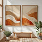 2pcs/set Wabi Sabi Mountains Abstract Canvas Print Modern Minimalist Art Home Decor Wall Art