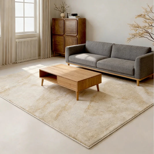 Cream Style Bedroom Decor Washable Carpet Large Area Rug
