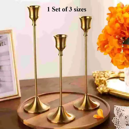 3Pcs/Set Metal Candle Holders