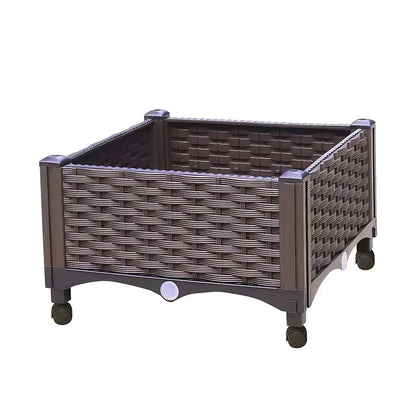 Elevated Garden Box with Drainage Plug Outdoor Raised Garden Bed for Vegetables or Flowers