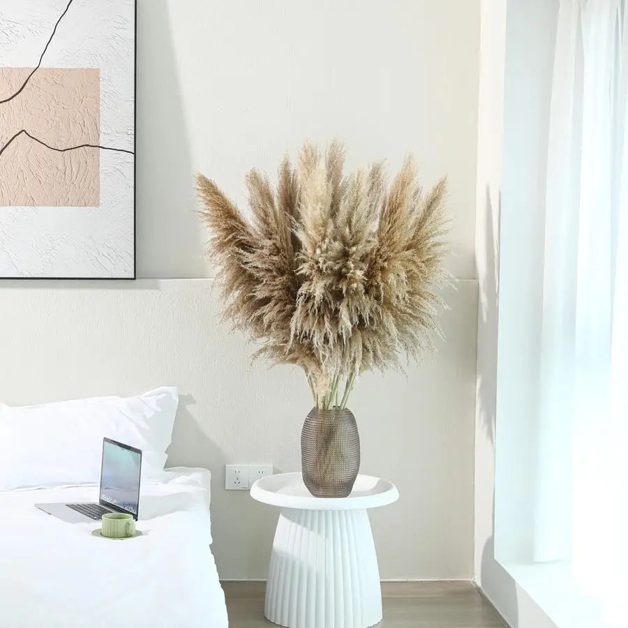 Stems 46 inch Tall Pampas Grass Decor Large Fluffy Dried Pampas Grass