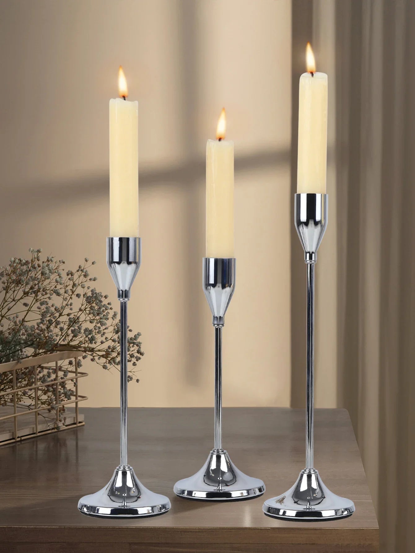 3Pcs/Set Metal Candle Holders