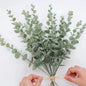5/10/20Pcs Artificial Eucalyptus Leaf Stems Green Plants For Decoration