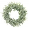 Faux Wreath for Front Door House Decor Green Leaf Garland