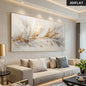 Extra Large Modern Abstract Feather Canvas Painting, Frameless Elegant Home Decorations