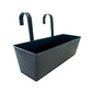 Outdoor Plants, Planter Black Metal Iron Hanging Flower Pots for Decks, Railings, Fence or Wall Mount Window Box