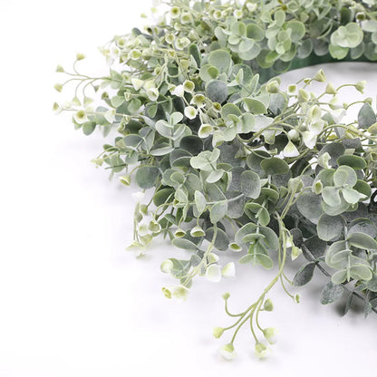 Faux Wreath for Front Door House Decor Green Leaf Garland