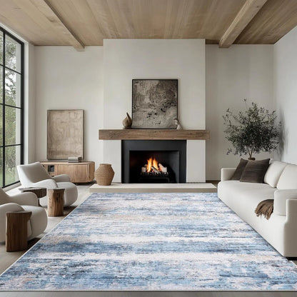 6x9 Washable Area Rug - Modern Abstract Soft Low Pile Non-Slip Indoor rug