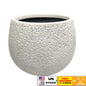 Durable 13 Inch Resin Moon Planter Weatherproof Outdoor Decor with Drainage Holes Unique Round Garden Planter