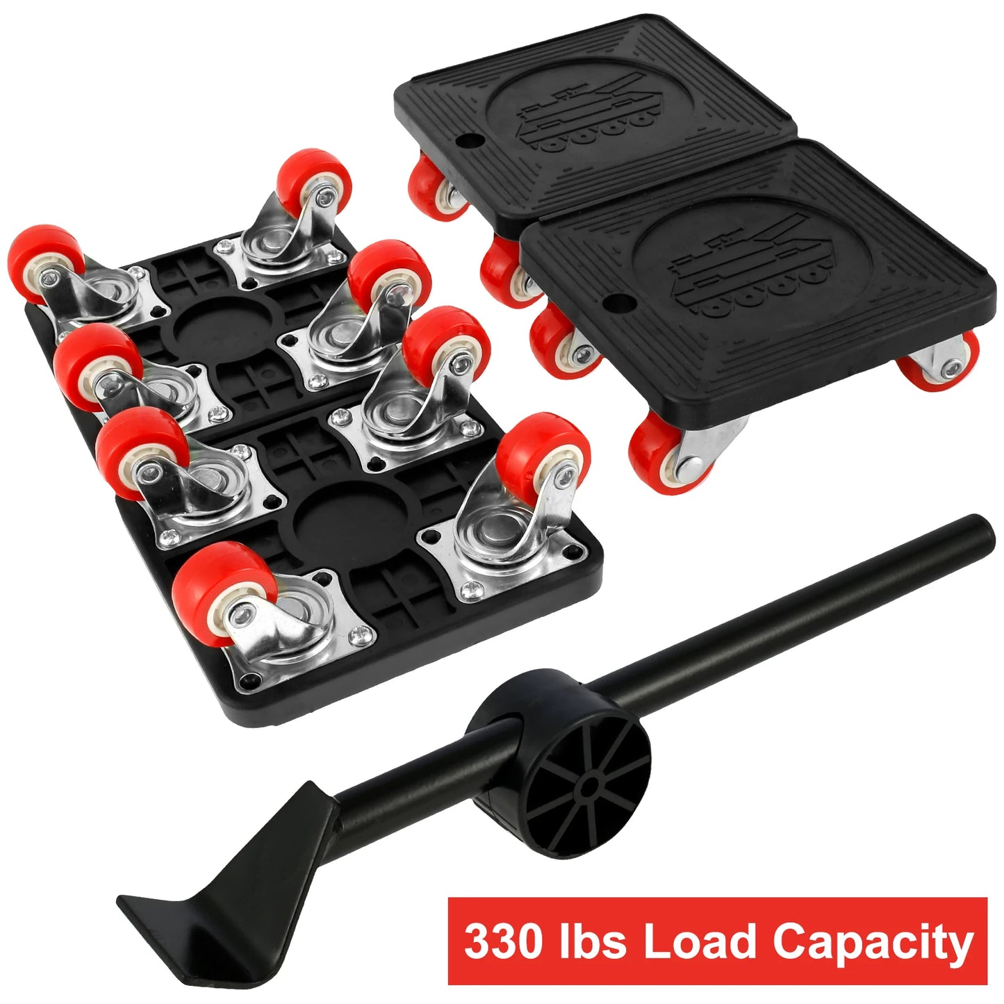 Heavy Duty Furniture Lift Mobile Tool Kit with 4 Wheels 330 lbs 360° Swivel Furniture Mobile Trolley for Appliance Sofa Handling